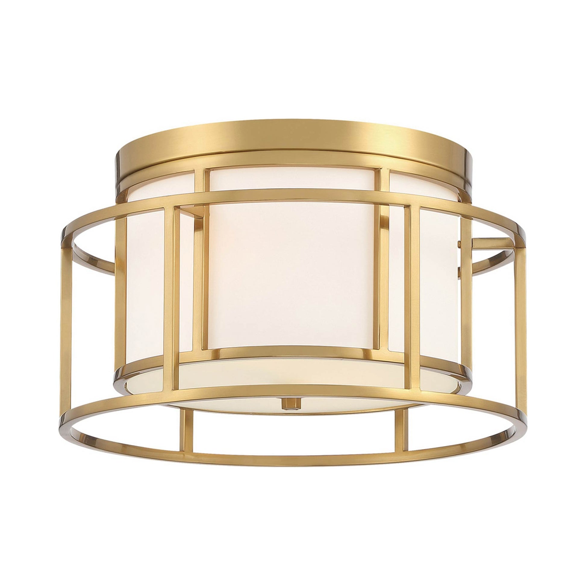 Hulton Semi Flush Mount Ceiling Light in Luxe Gold.