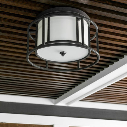 Hulton Semi Flush Mount Ceiling Light in Detail.