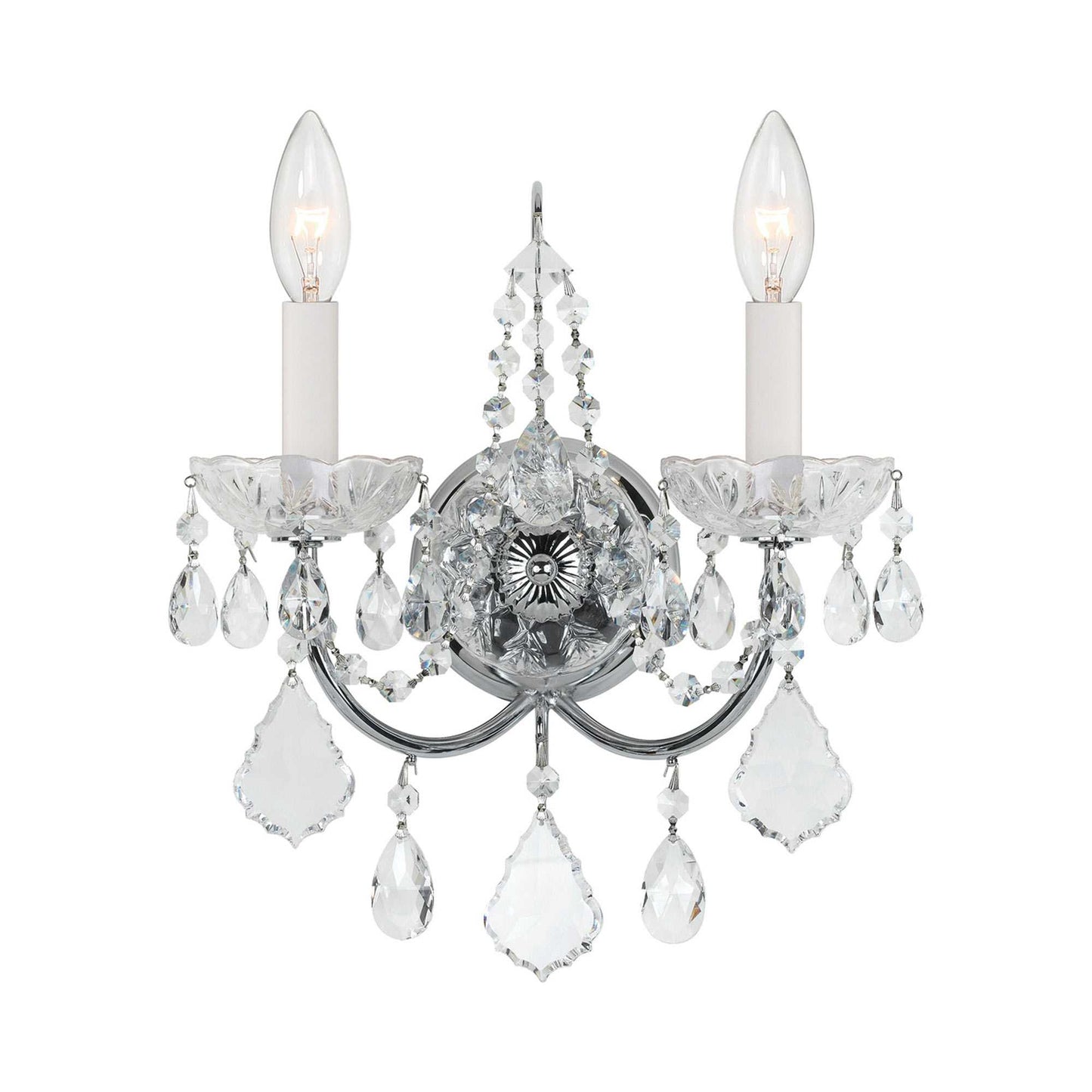 Imperial Wall Light in Clear Italian (2-Light).