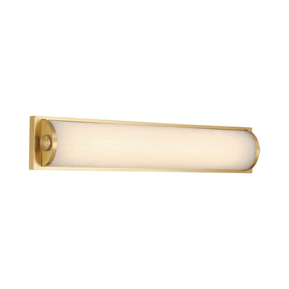 Jarvis LED Wall Light in Aged Brass.