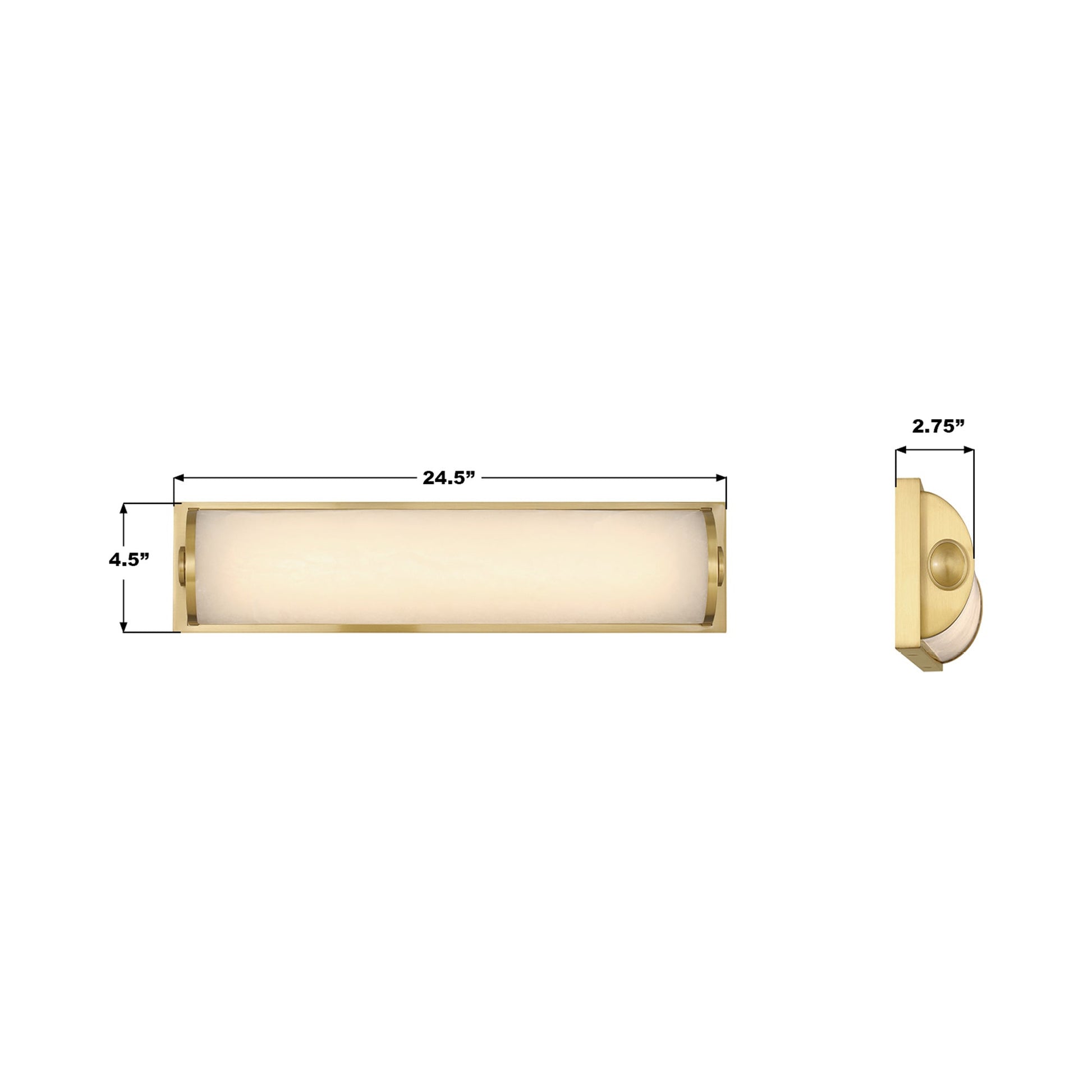 Jarvis LED Wall Light - line drawing.