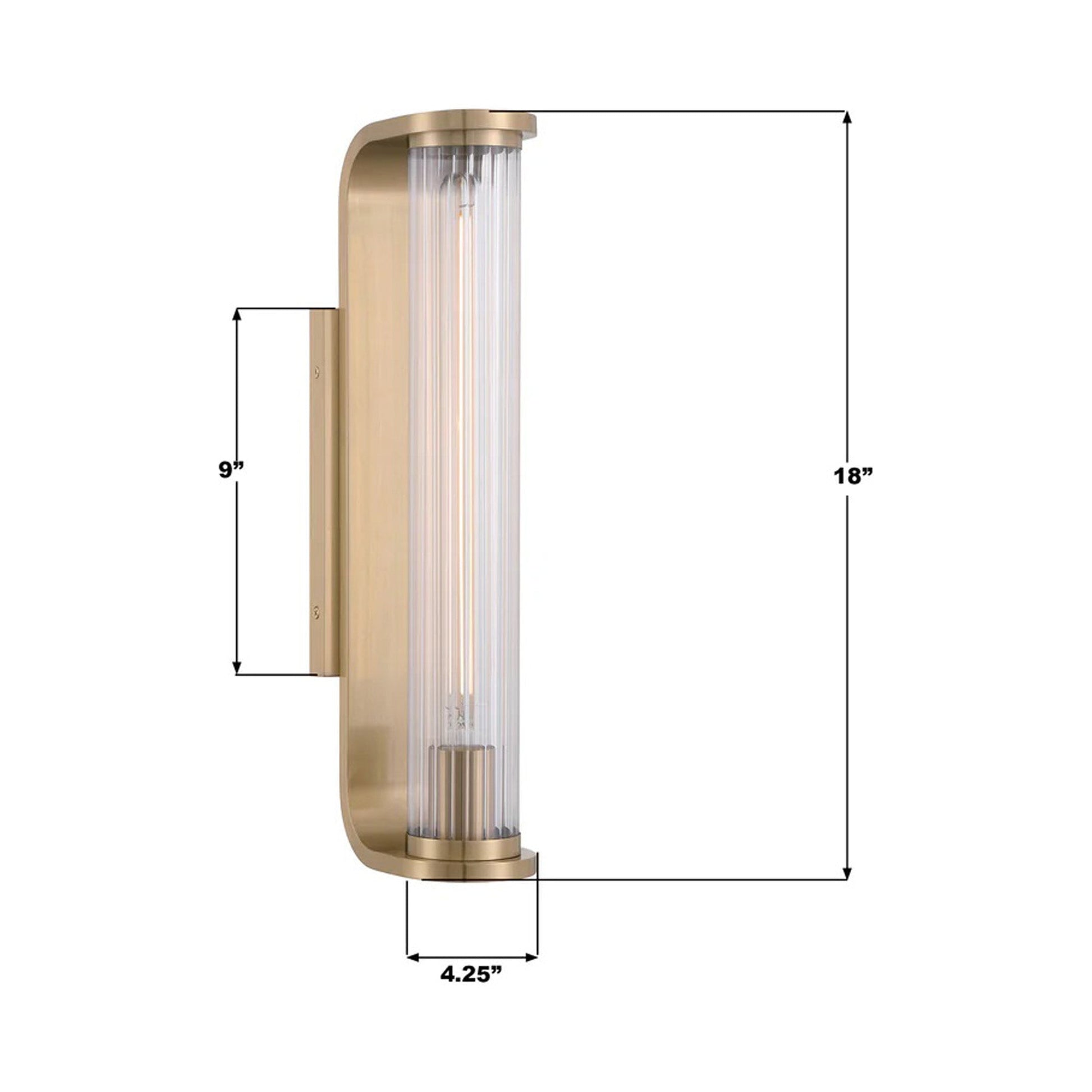Jarvis Wall Light - line drawing.