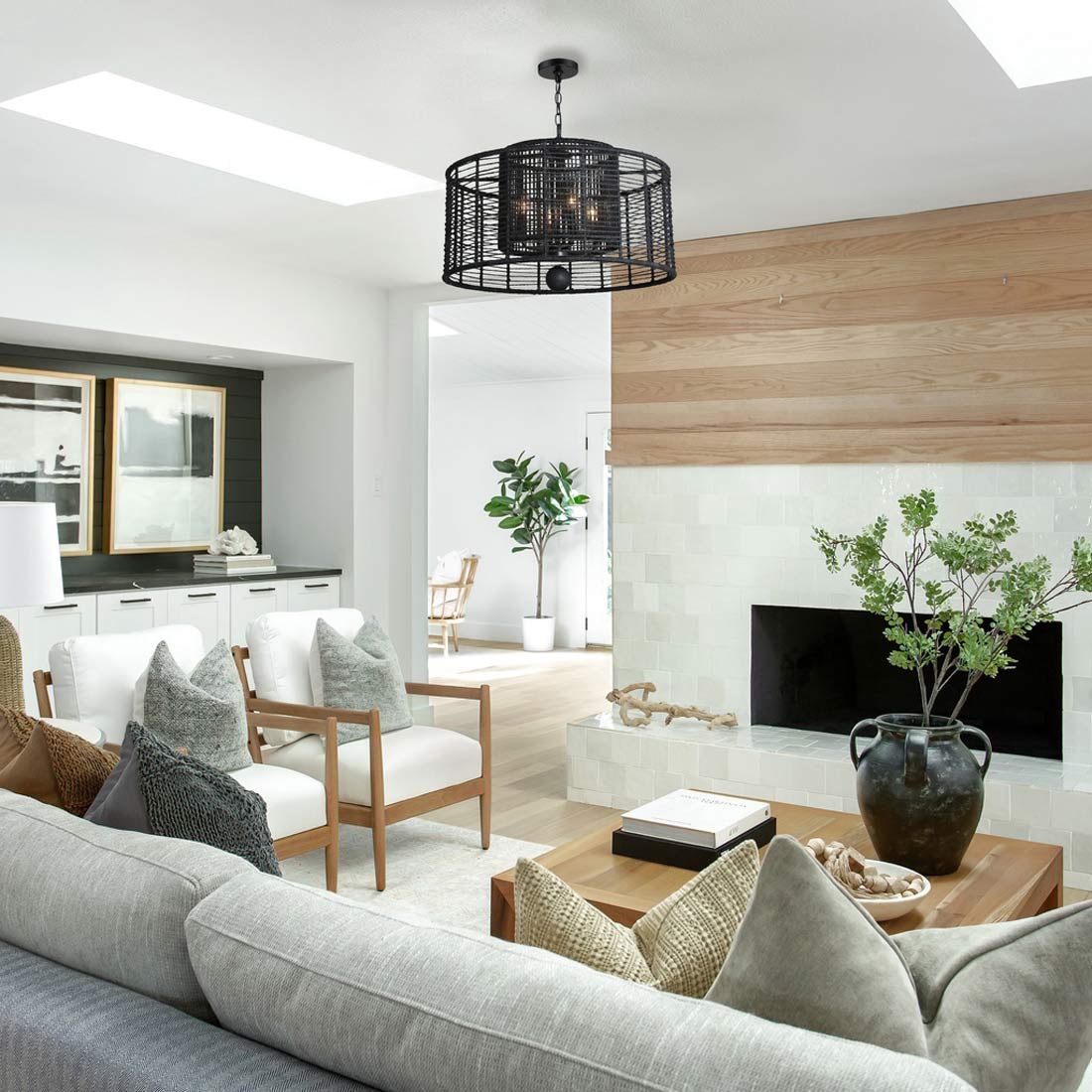 Jayna Chandelier in living room.