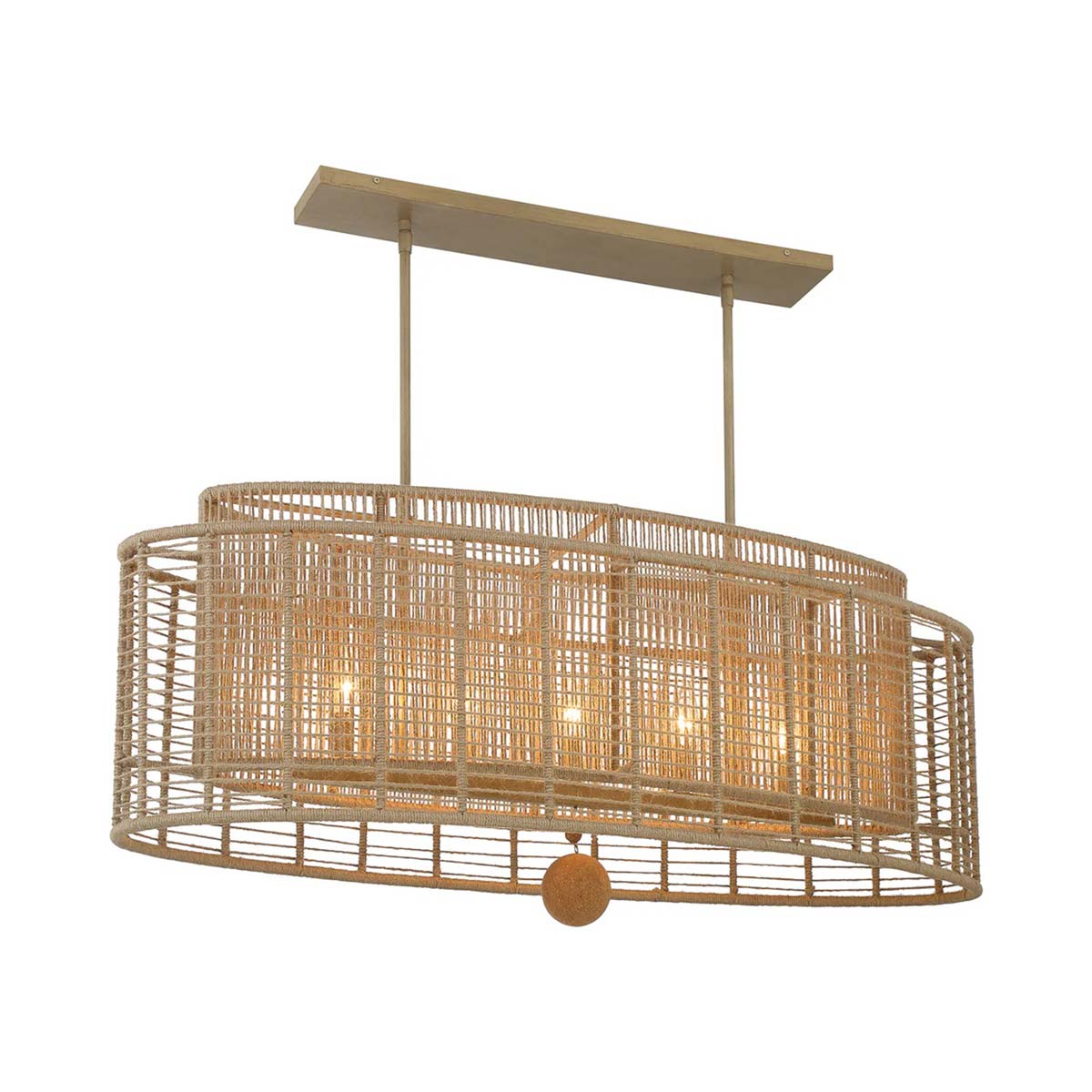 Jayna Linear Oval Chandelier in Detail.