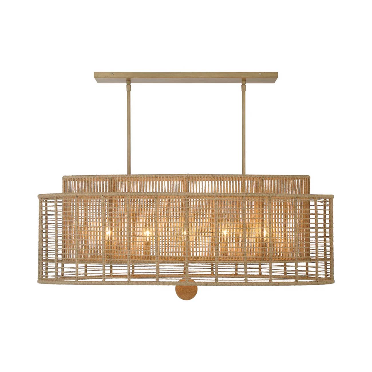 Jayna Linear Oval Chandelier in Detail.