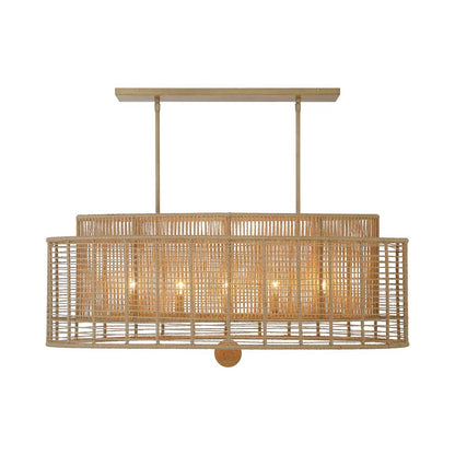 Jayna Linear Oval Chandelier in Detail.