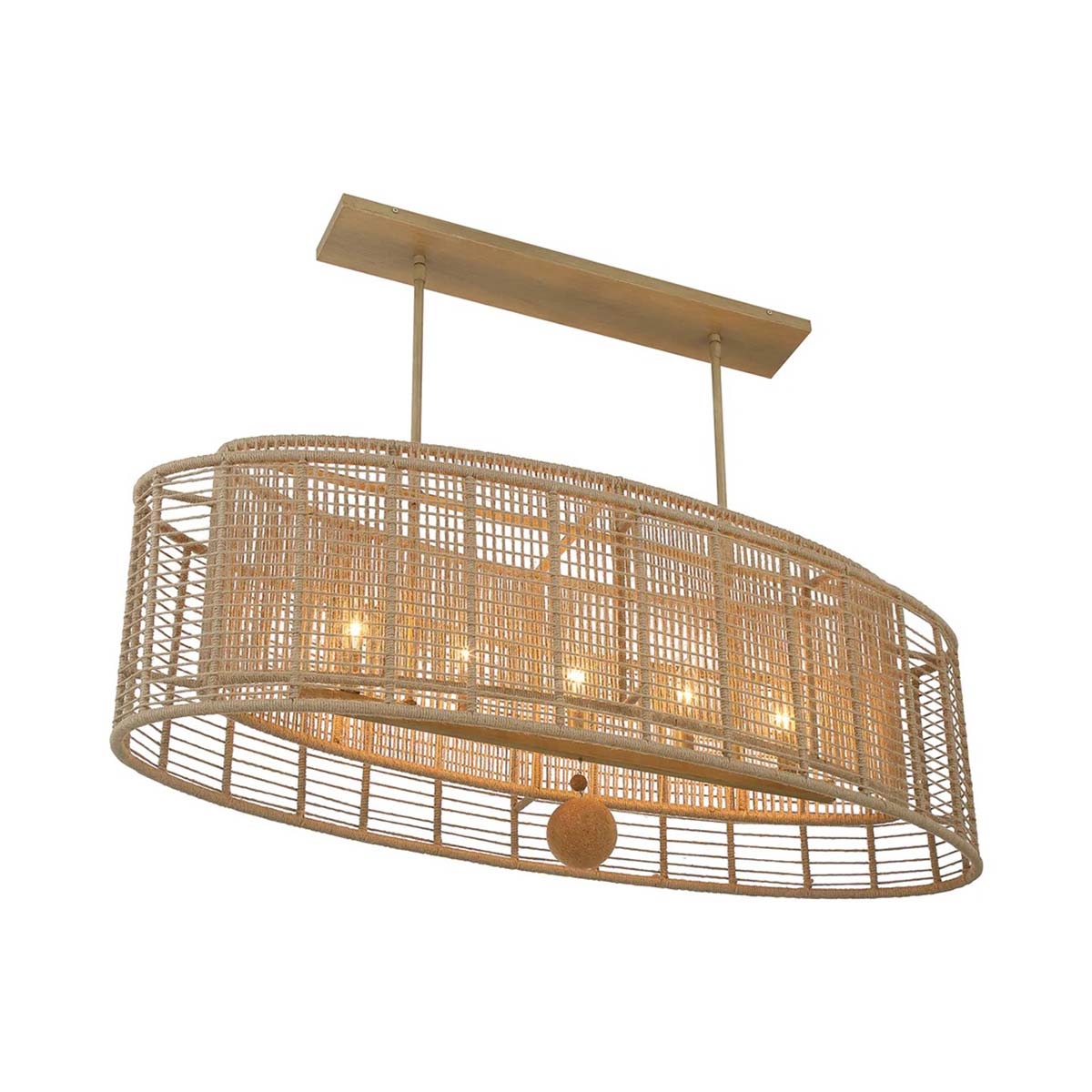 Jayna Linear Oval Chandelier in Detail.