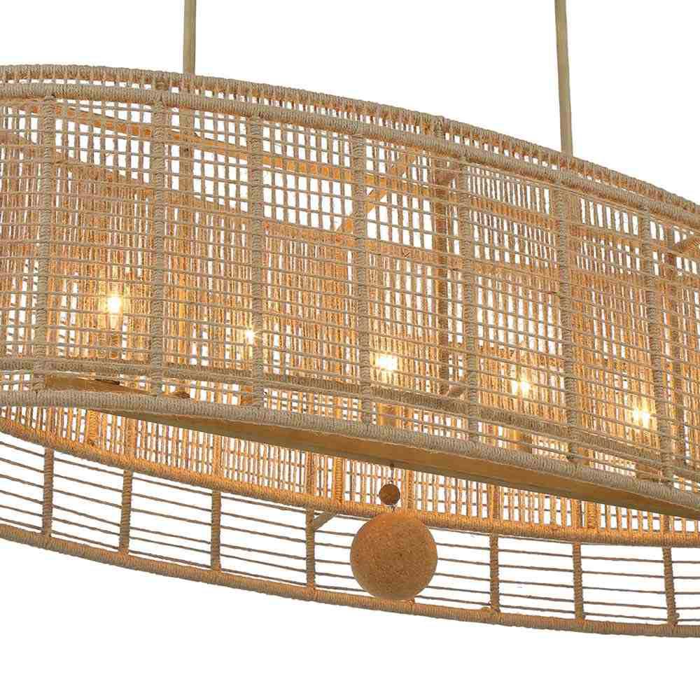 Jayna Linear Oval Chandelier in Detail.