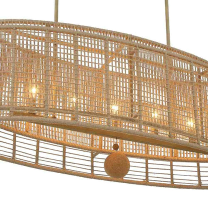 Jayna Linear Oval Chandelier in Detail.