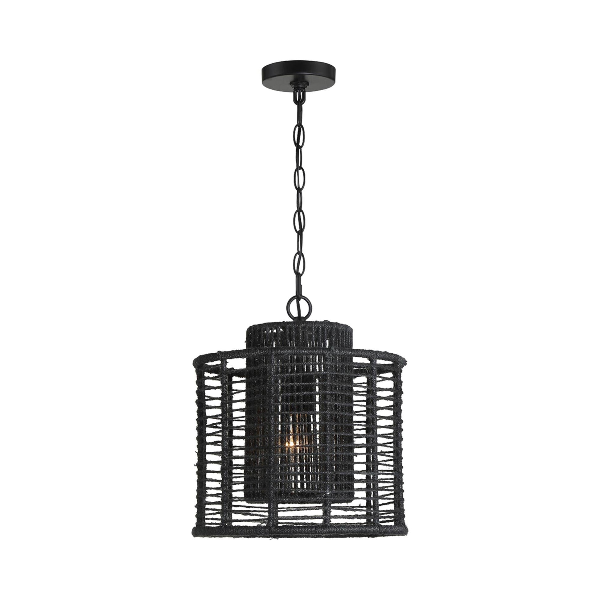 Jayna Pendant Light in Matte Black.