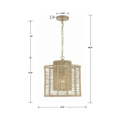 Jayna Pendant Light - line drawing.