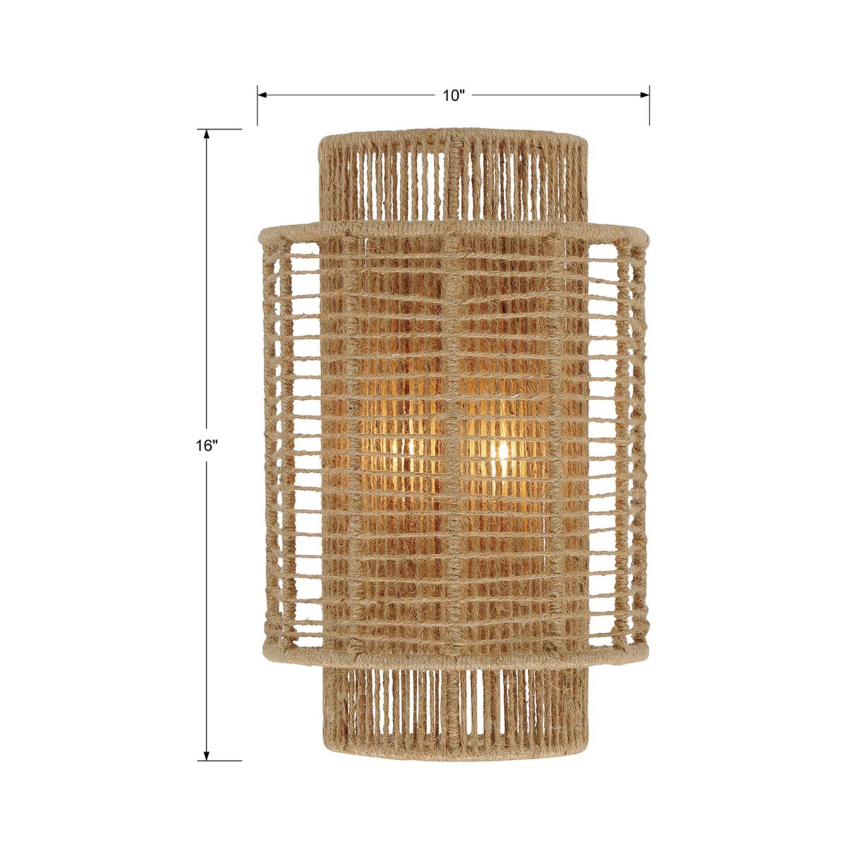 Jayna Wall Light - line drawing.