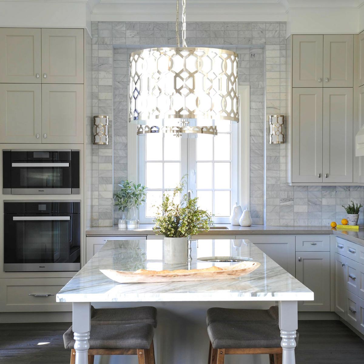 Jennings Chandelier in kitchen.