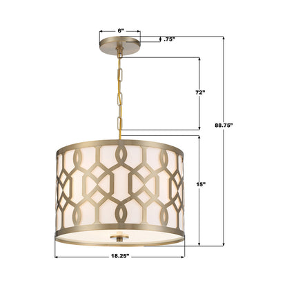 Jennings Chandelier - line drawing.