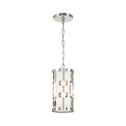 Jennings Pendant Light in Polished Nickel.