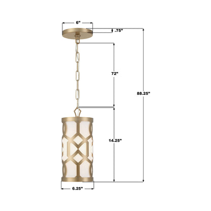 Jennings Pendant Light - line drawing.