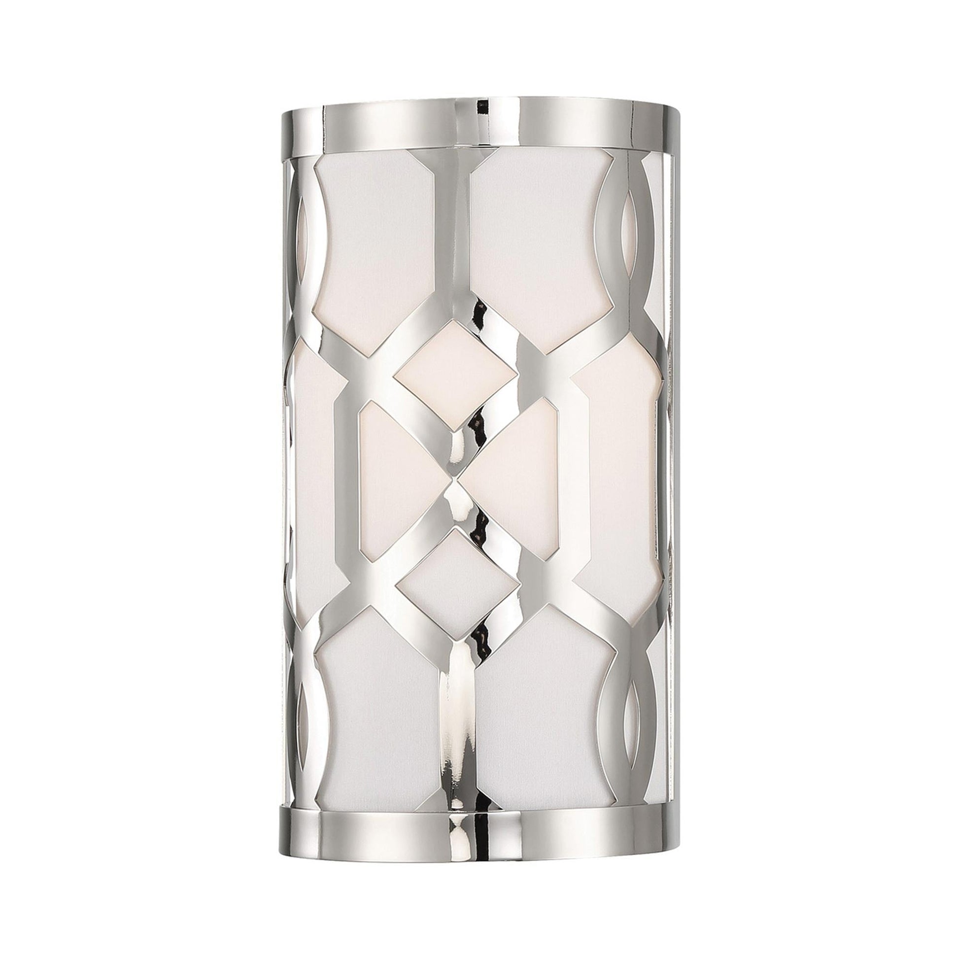Jennings Wall Light in Polished Nickel.