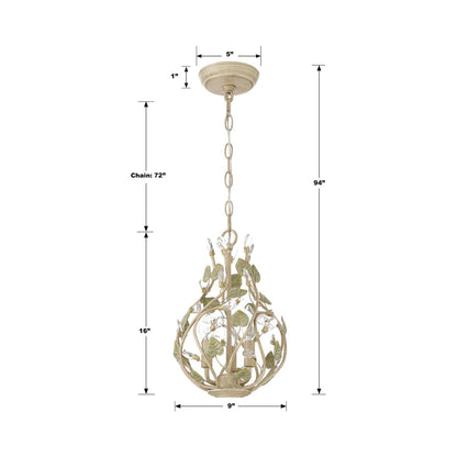 Josie Mini Chandelier - line drawing.