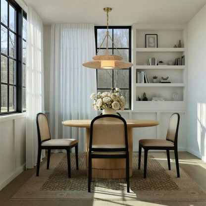 Juniper Chandelier in dining room.