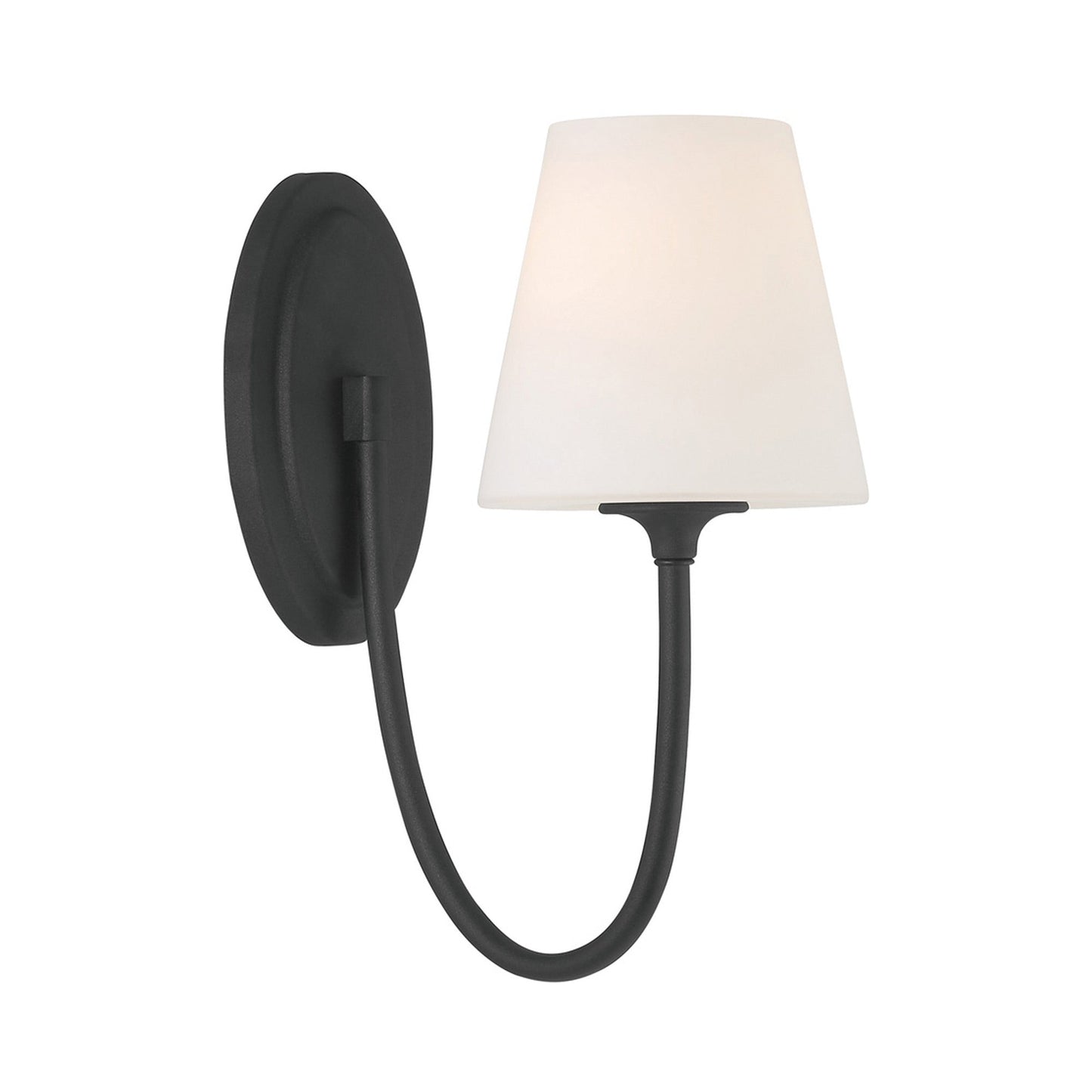 Juno Wall Light in Black Forged (1-Light).