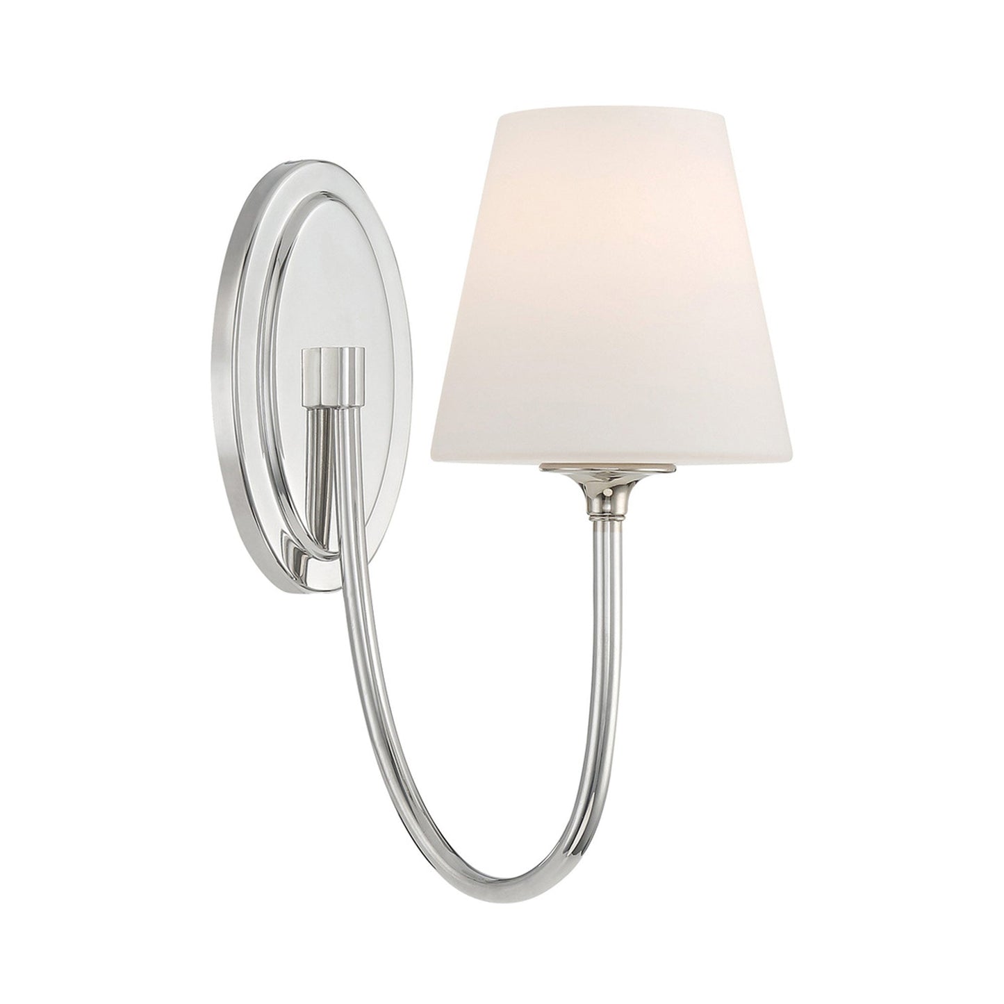 Juno Wall Light in Polished Nickel (1-Light).