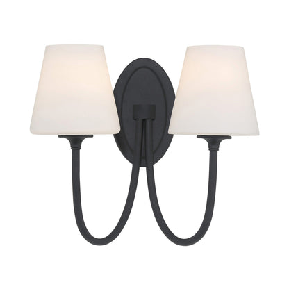 Juno Wall Light in Black Forged (2-Light).