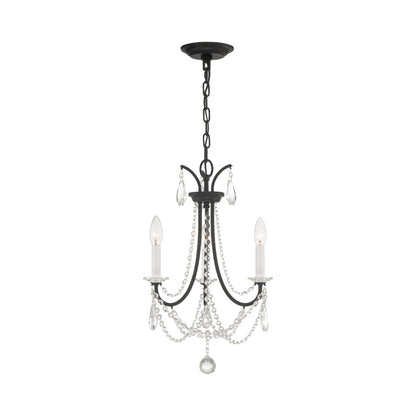 Karrington Chandelier in Matte Black (3-Light).