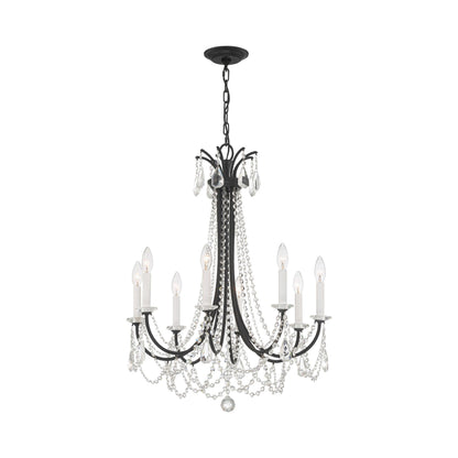 Karrington Chandelier in Matte Black (8-Light).