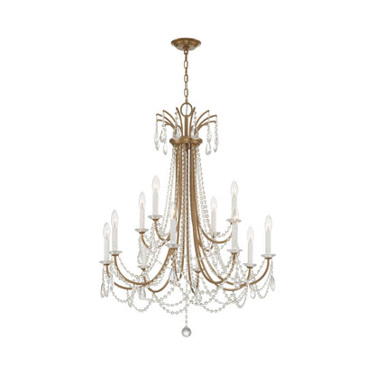 Karrington Chandelier in Aged Brass (12-Light).