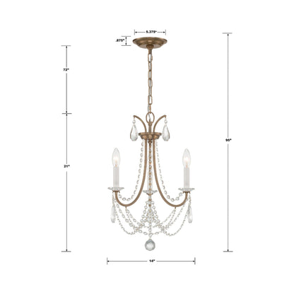 Karrington Chandelier - line drawing.