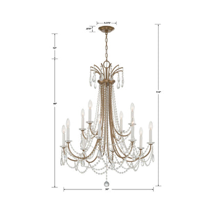 Karrington Chandelier - line drawing.