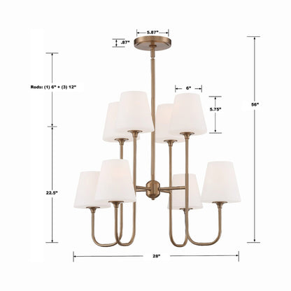 Keenan Chandelier - line drawing.