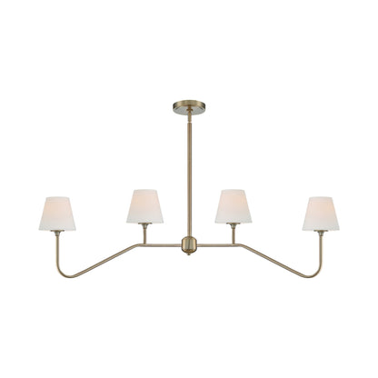 Keenan Linear Chandelier in Vibrant Gold.
