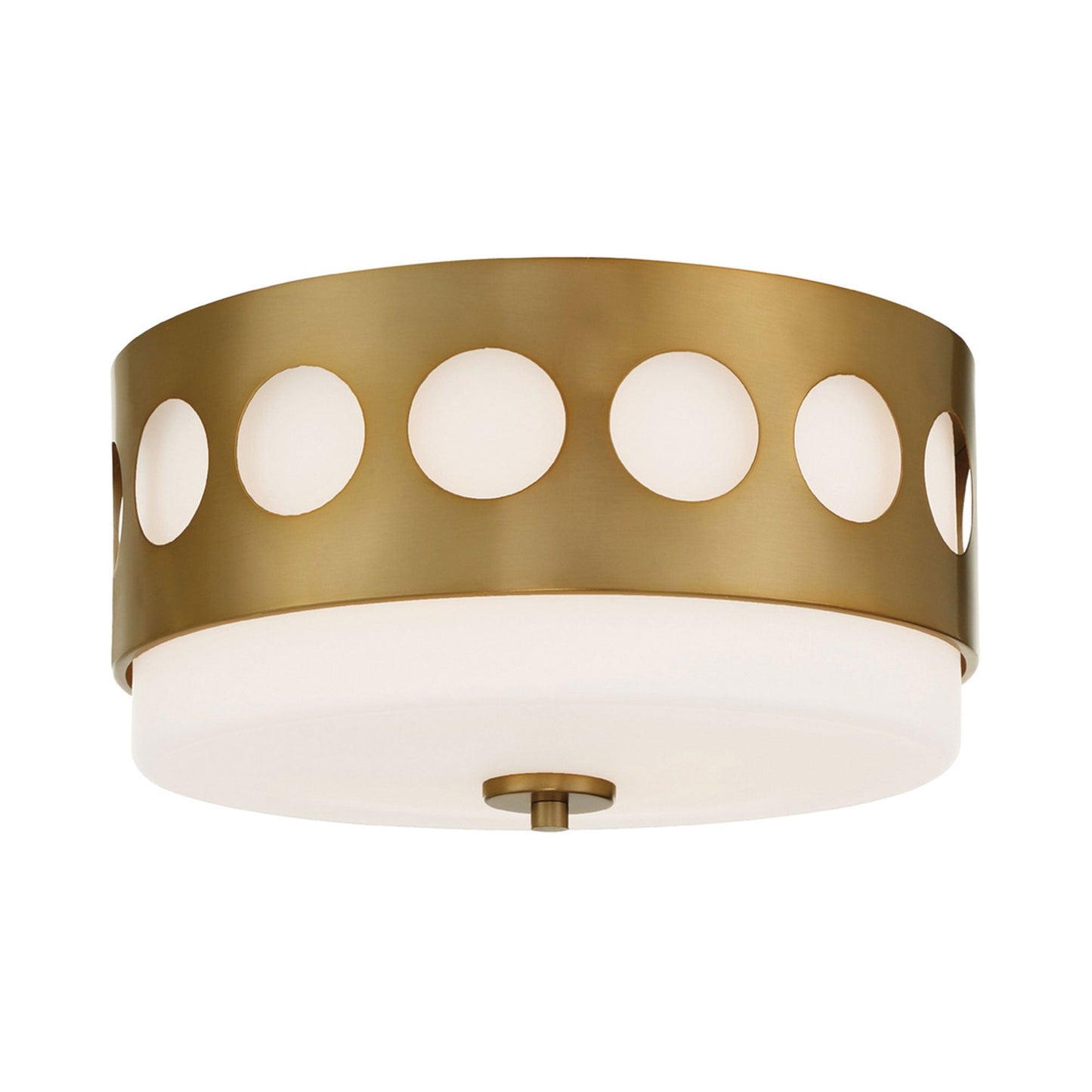 Kirby Flush Mount Ceiling Light in Vibrant Gold.