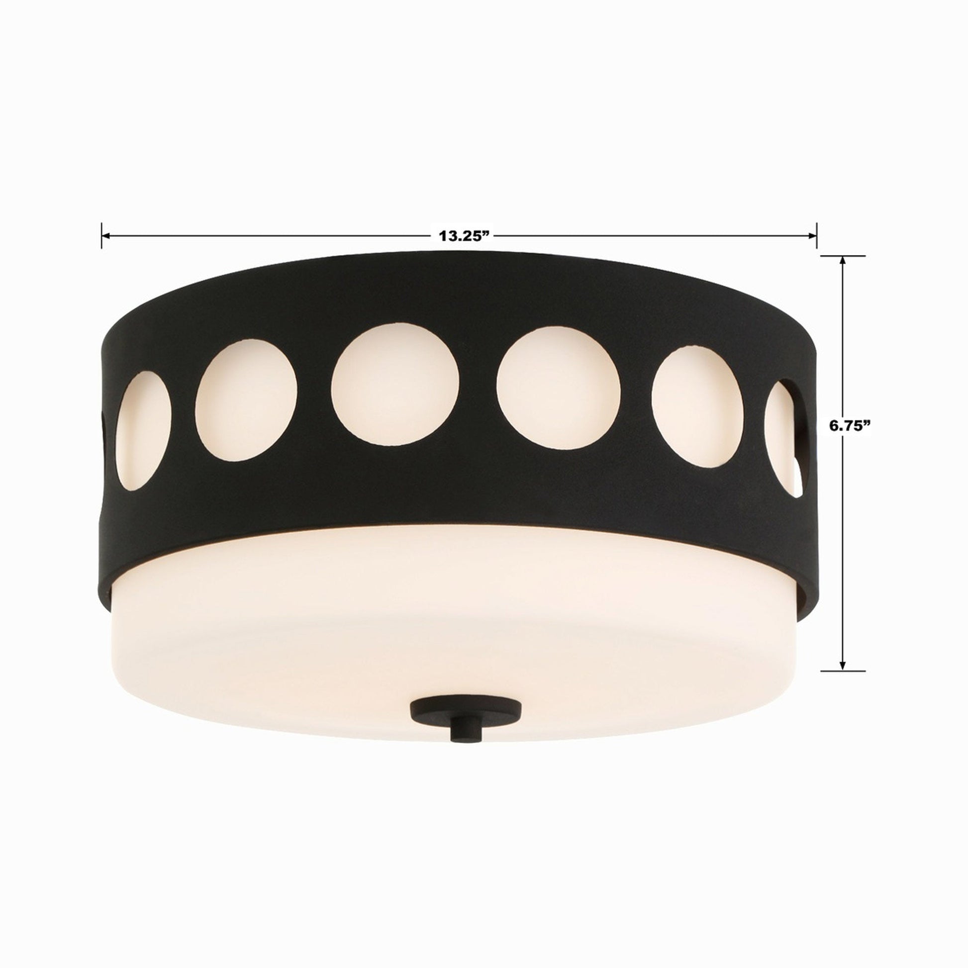 Kirby Flush Mount Ceiling Light - line drawing.