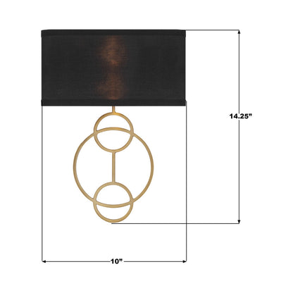 Laurel Wall Light - line drawing.