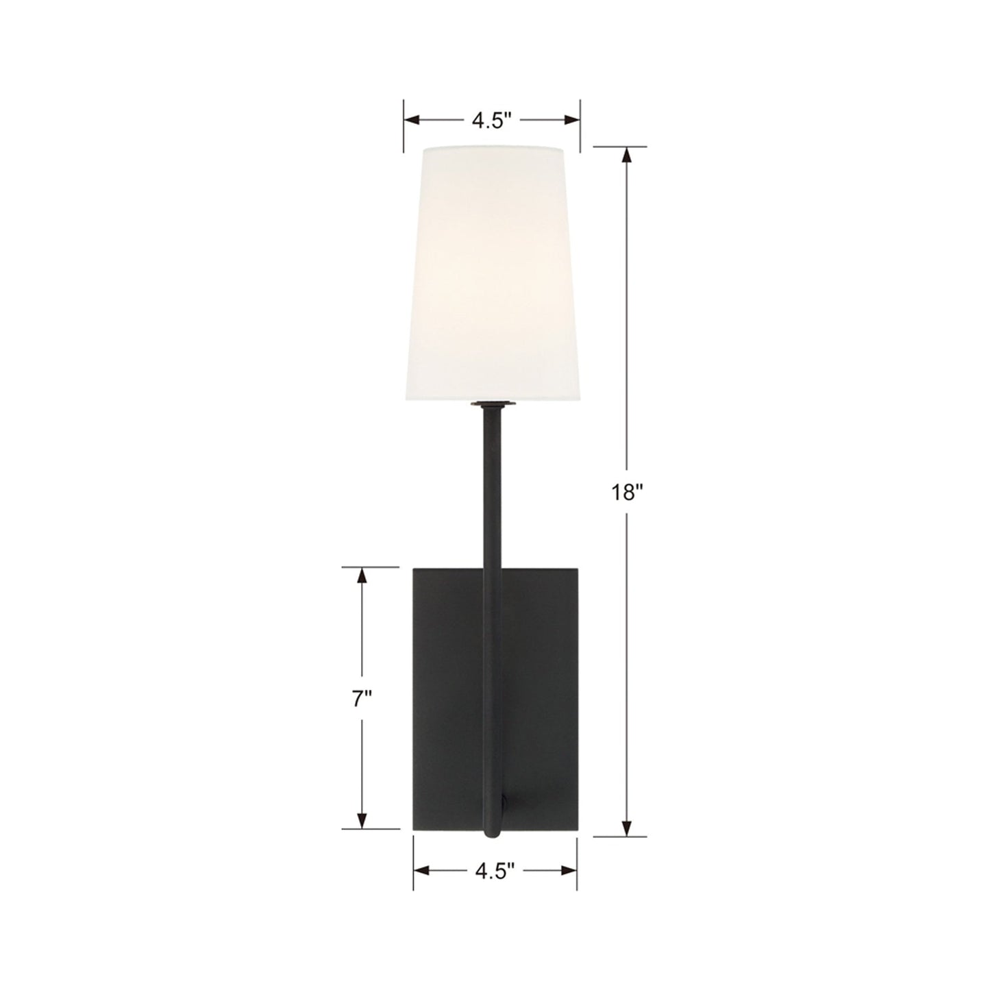 Lena Wall Light - line drawing.