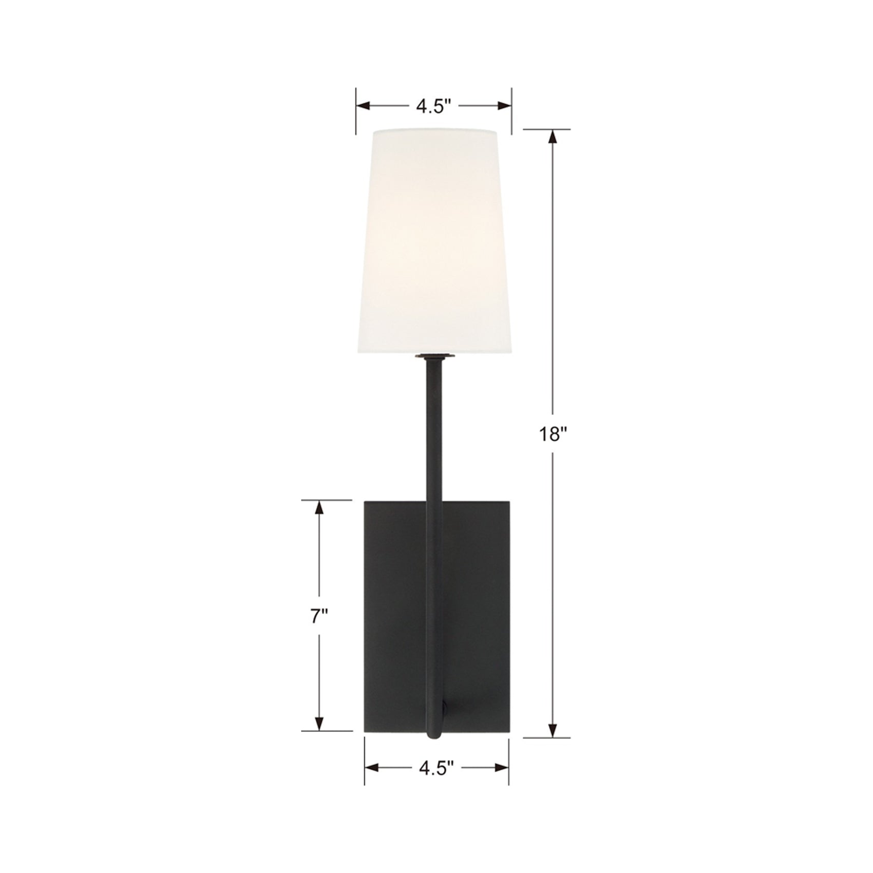 Lena Wall Light - line drawing.