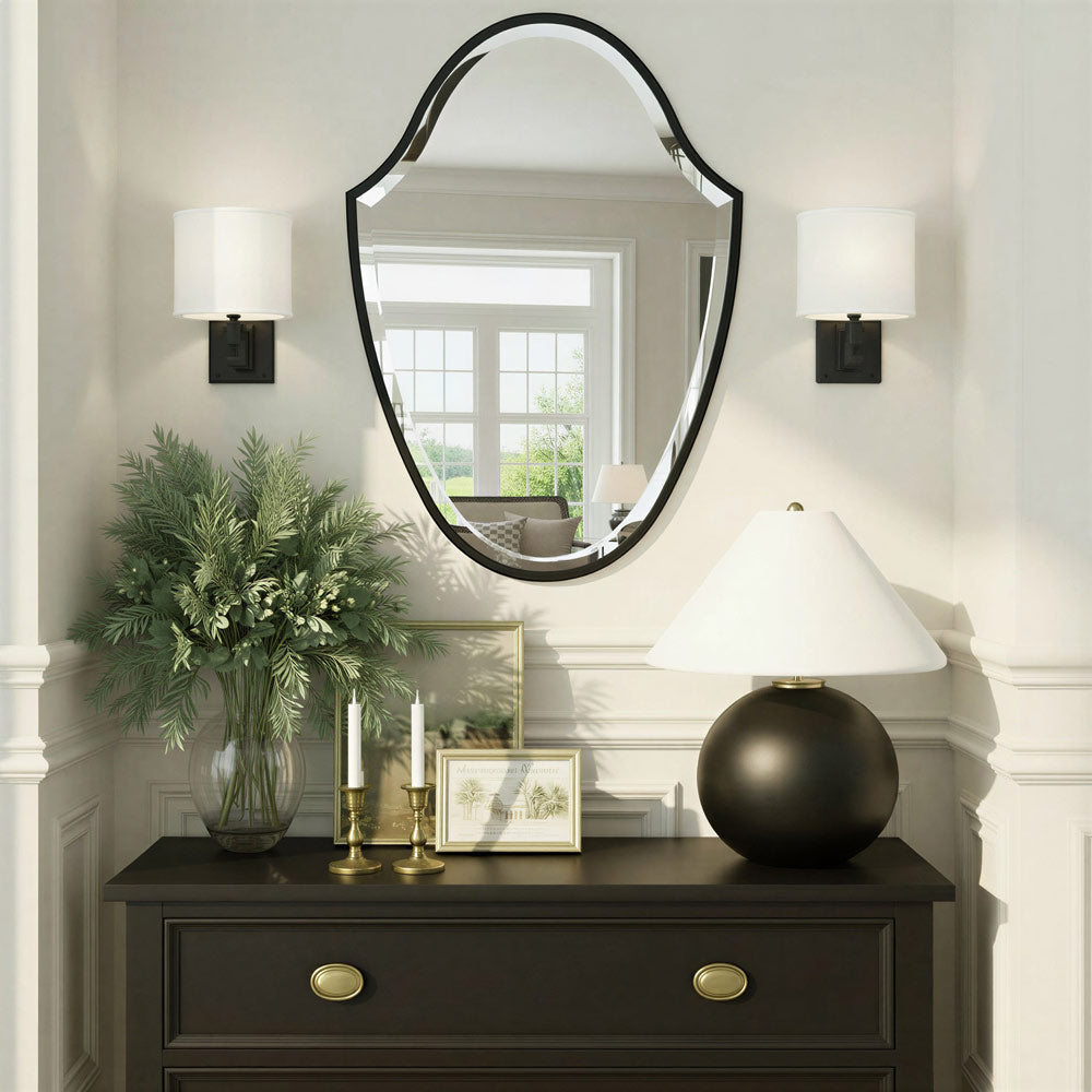 Lindee Wall Mirror in living room.