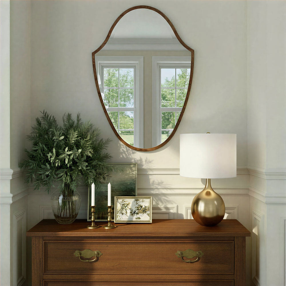 Lindee Wall Mirror in living room.