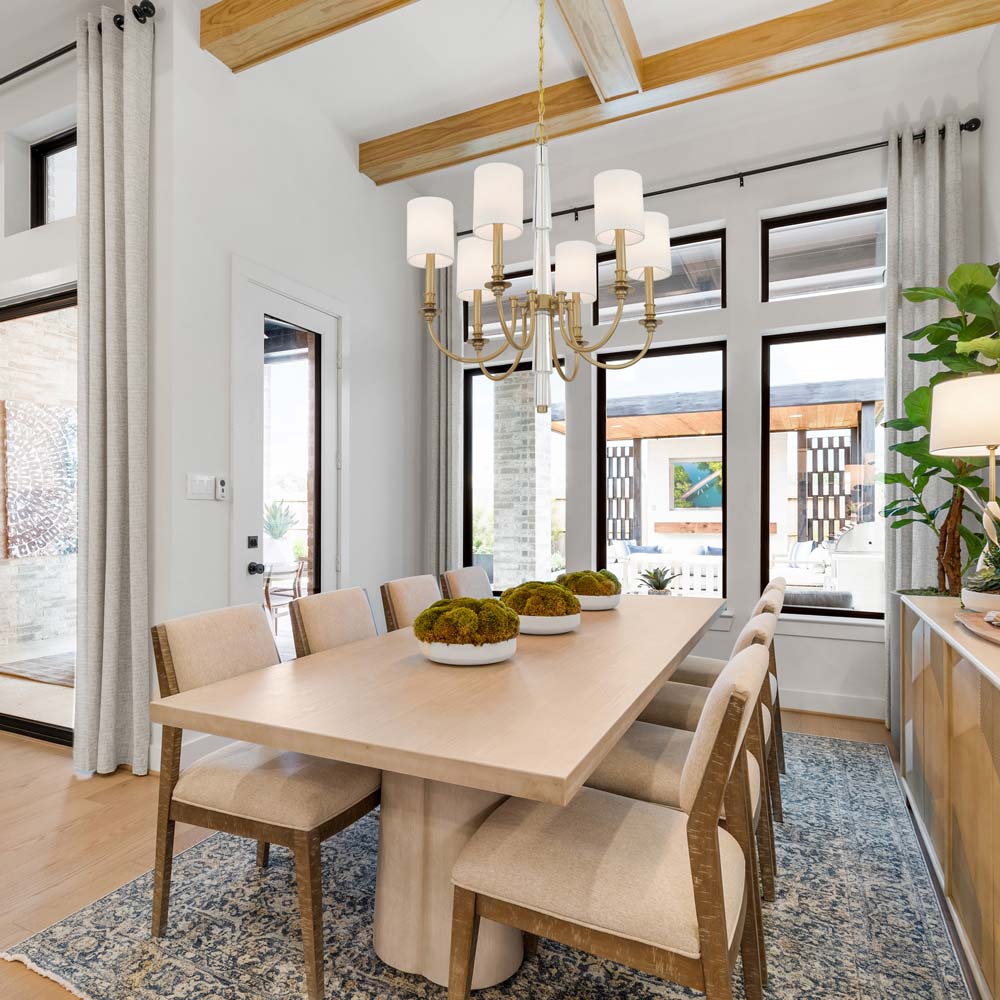 Lloyd Chandelier in dining room.