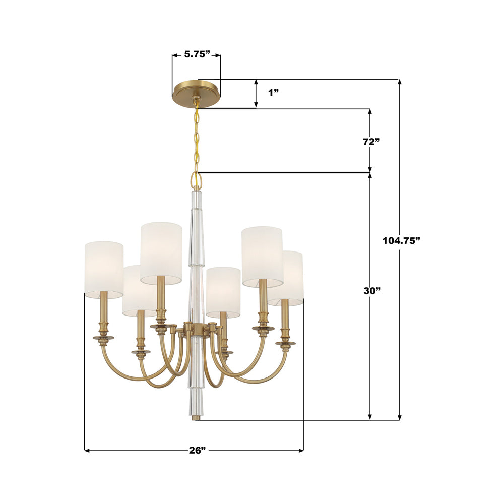 Lloyd Chandelier - line drawing.