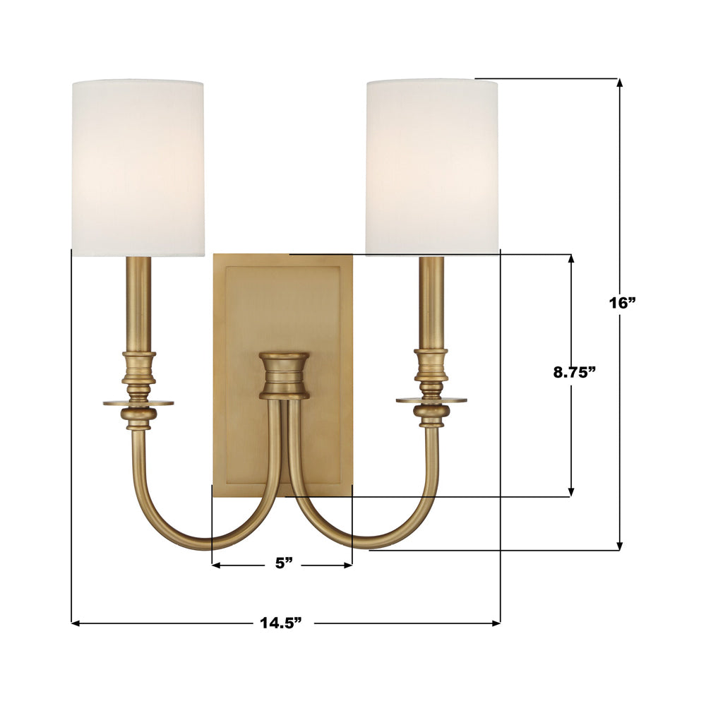 Lloyd Multi Light Wall Light - line drawing.