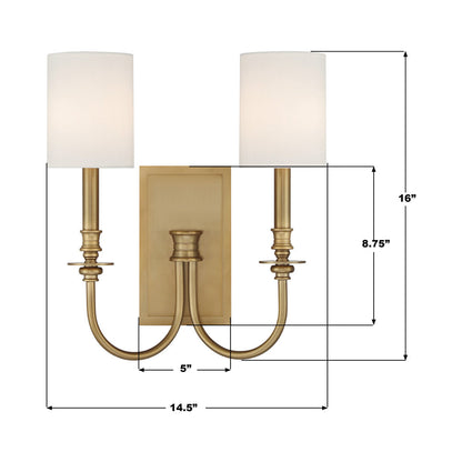Lloyd Multi Light Wall Light - line drawing.