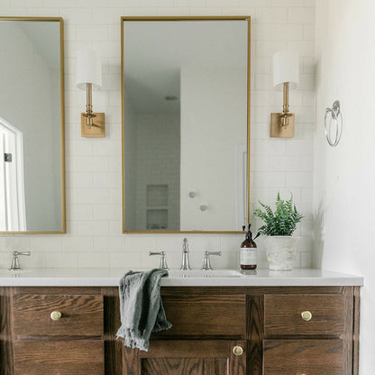 Lloyd Wall Light in bathroom.