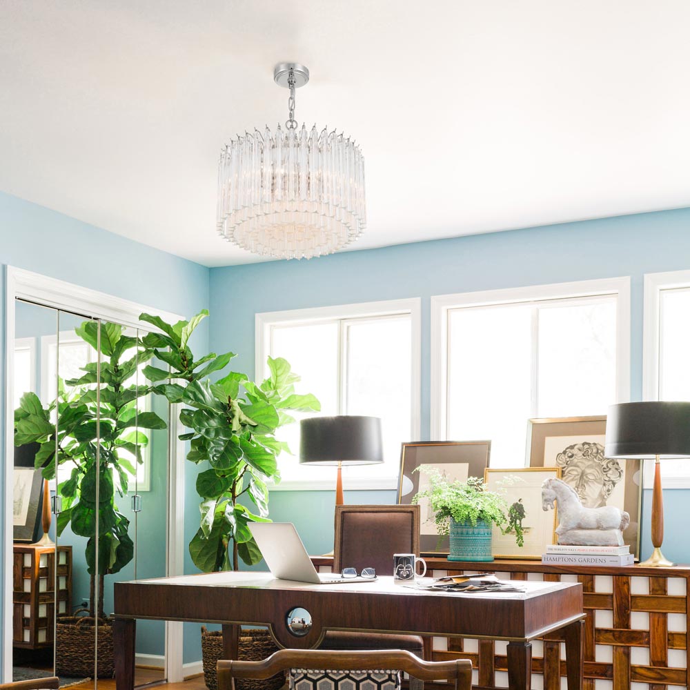 Lofton Chandelier in living room.