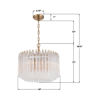Lofton Chandelier - line drawing.