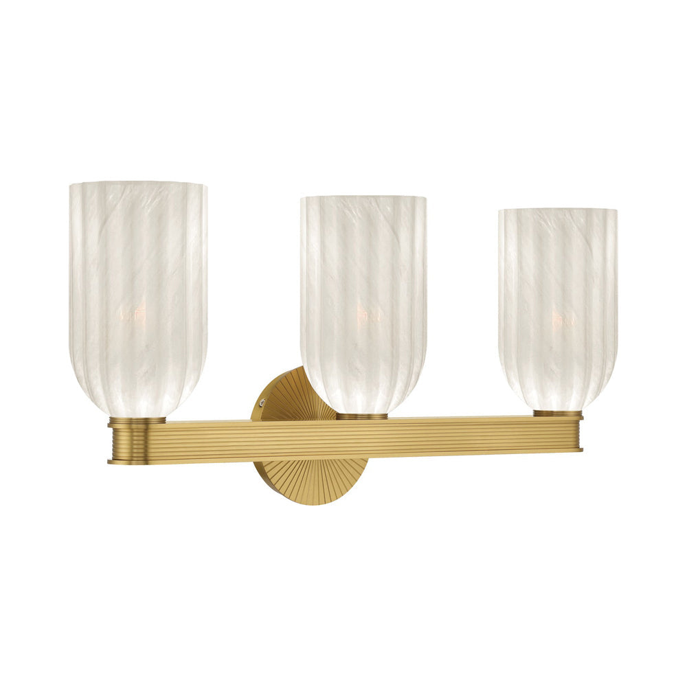 Lotus Cylinder Bath Vanity Light in Luxe Gold.