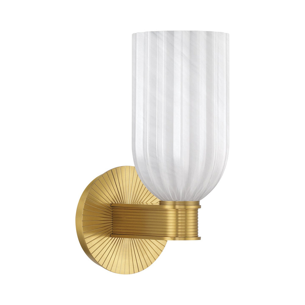 Lotus Cylinder Wall Light in Luxe Gold.