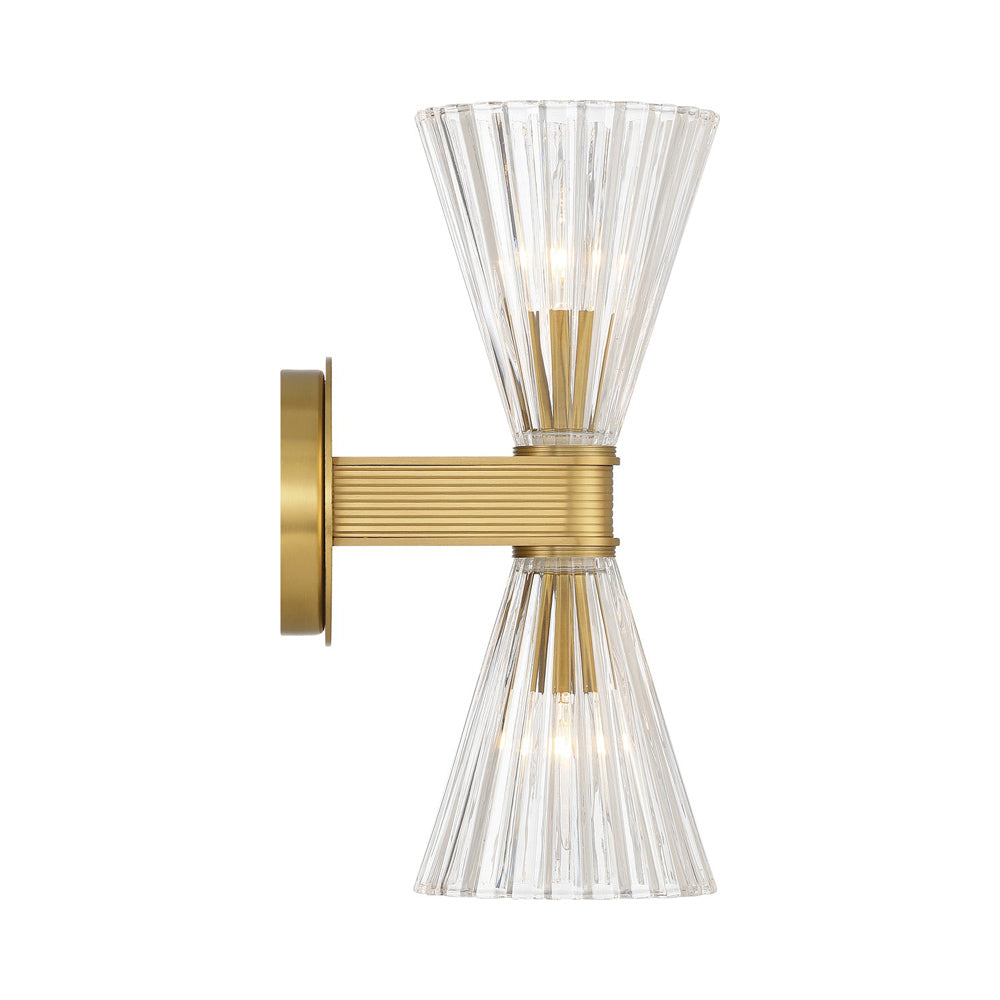 Lotus Double Cone Wall Light in Detail.